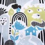 Organic Fabric Blue, Green..